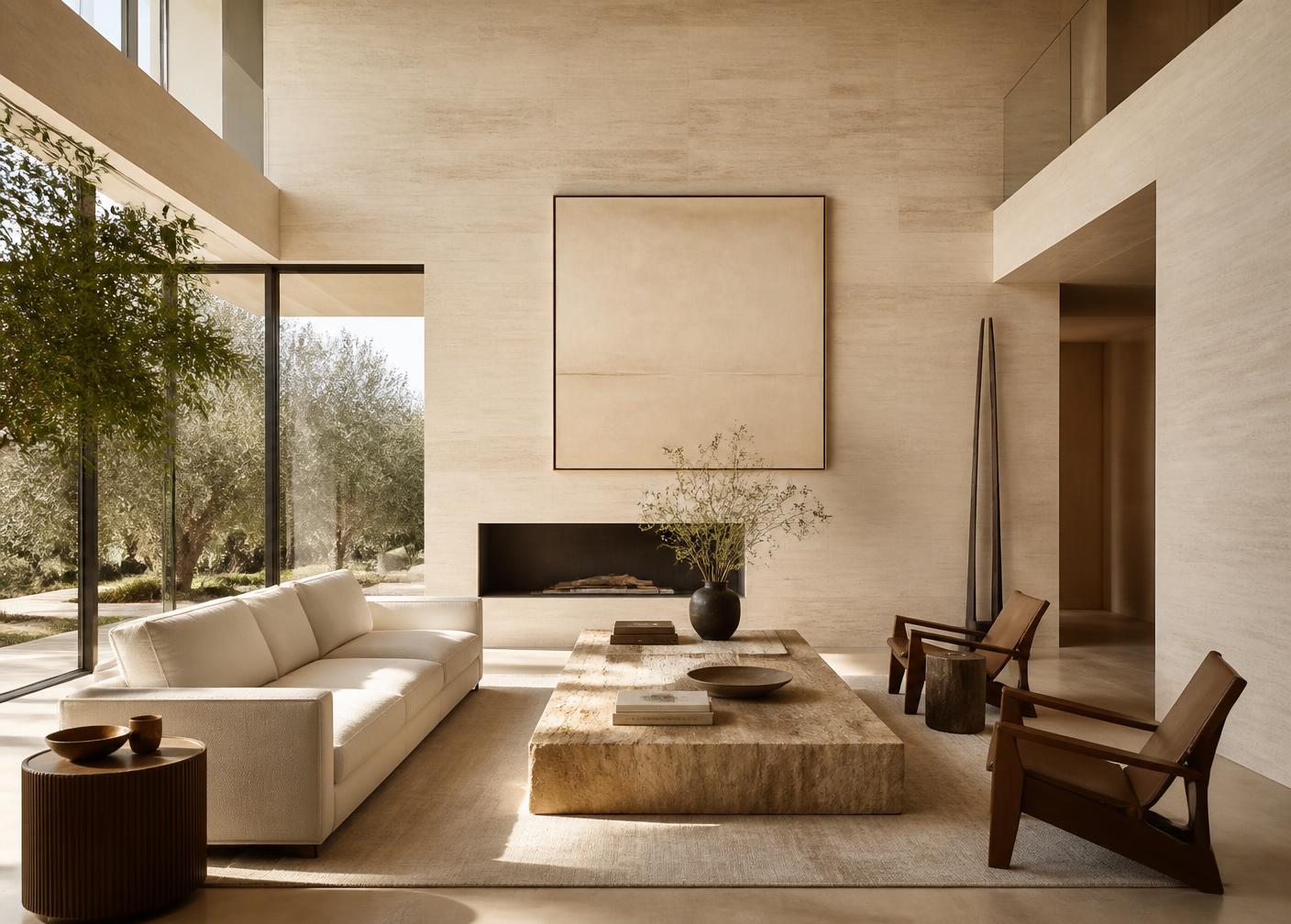 Interior minimalista de residência de alto padrão entregue pela Calsolari